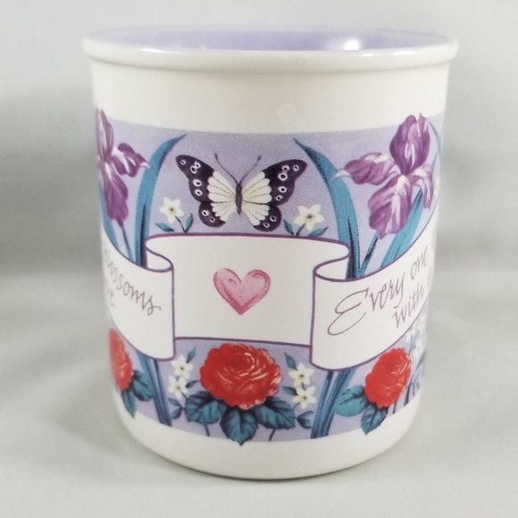 Carlton Cards Stoneware Everyone Blossoms with Love Butterfly Mug Coffee Tea - Picture 2 of 9